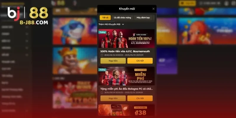 Điều khoản và điều kiện về sự kiện khuyến mãi BJ88